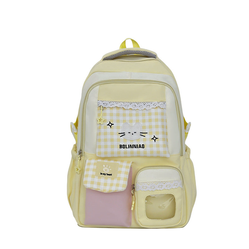 Cute Cartoon Cat-Themed Backpack LoungeYard — product view 5