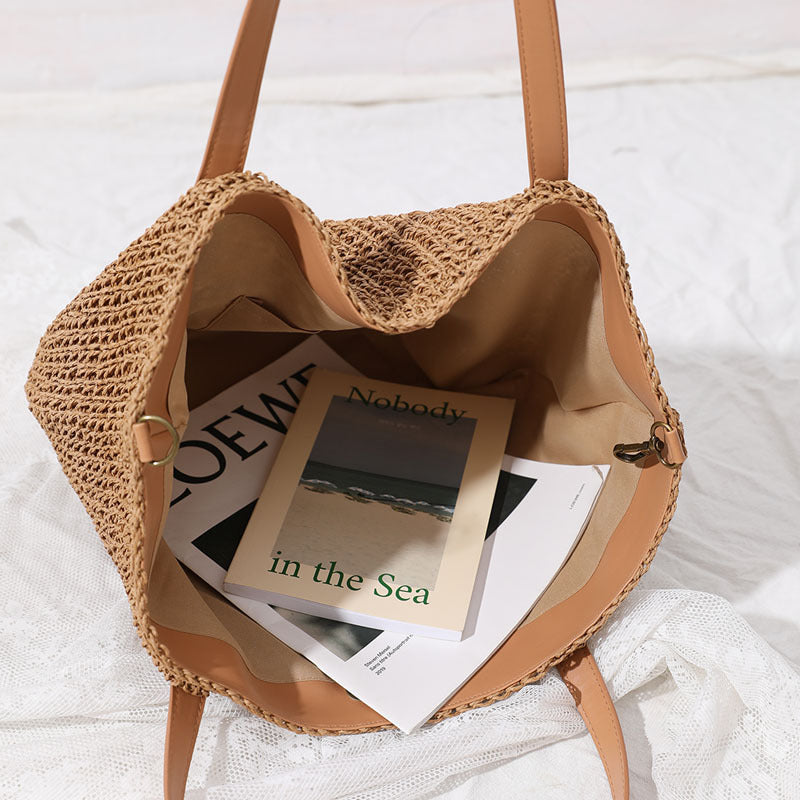 Large Braided Tote Bag with Adjustable Straps LoungeYard — product view 4