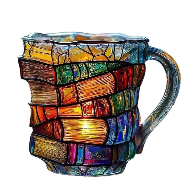 Creative Book Stack Mug Bowlift — product view 1