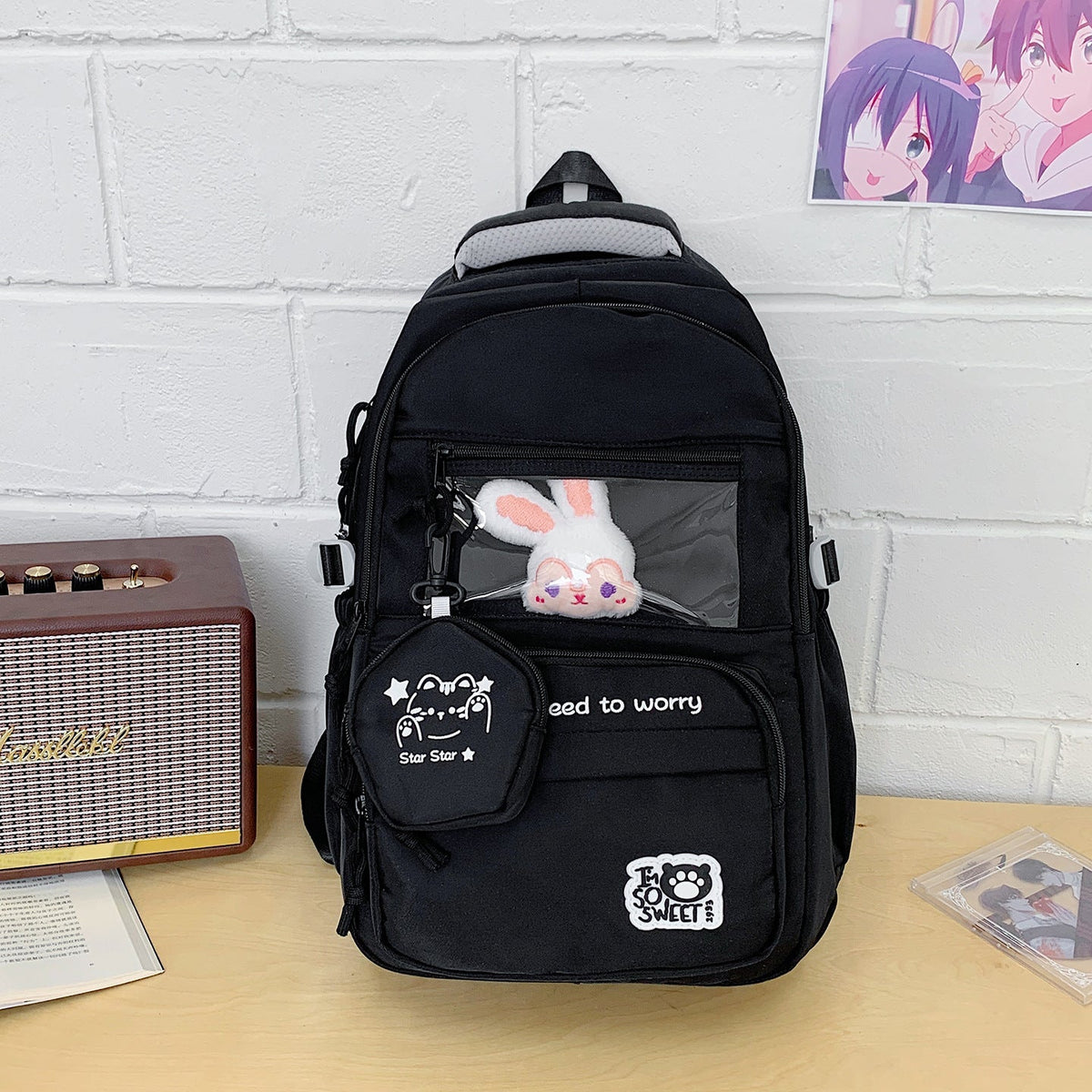 Cute Bunny-Themed Backpack LoungeYard — product view 7
