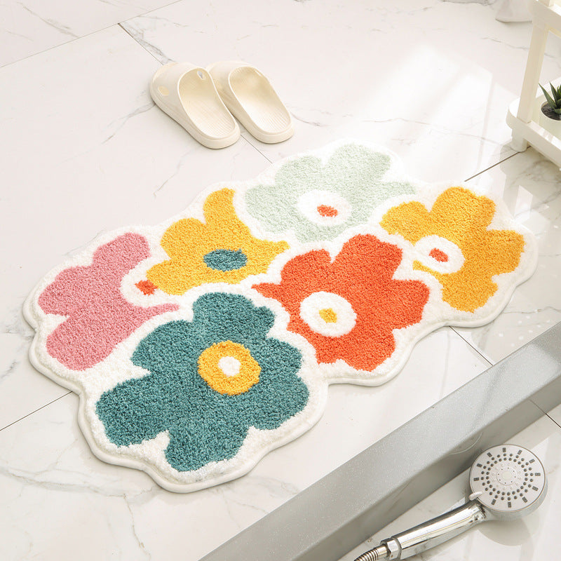 Floral Pattern Memory Foam Bath Mat — product view 4