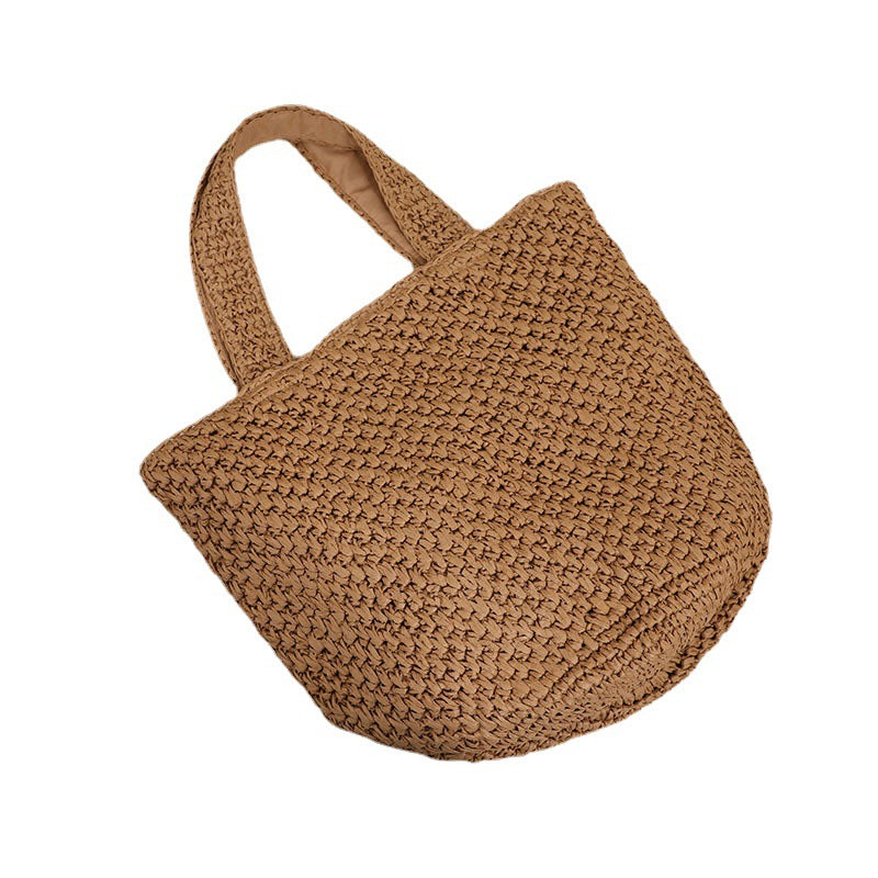 Stylish basket bag made of natural fiber with generous storage space LoungeYard — product view 4