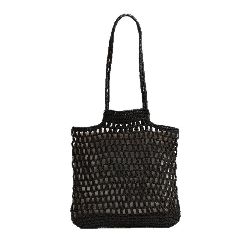 Handmade net tote bag made of natural material LoungeYard — product view 5
