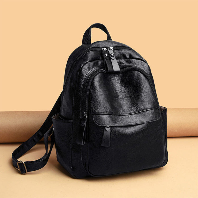Premium Leather Travel Backpack LoungeYard — product view 1
