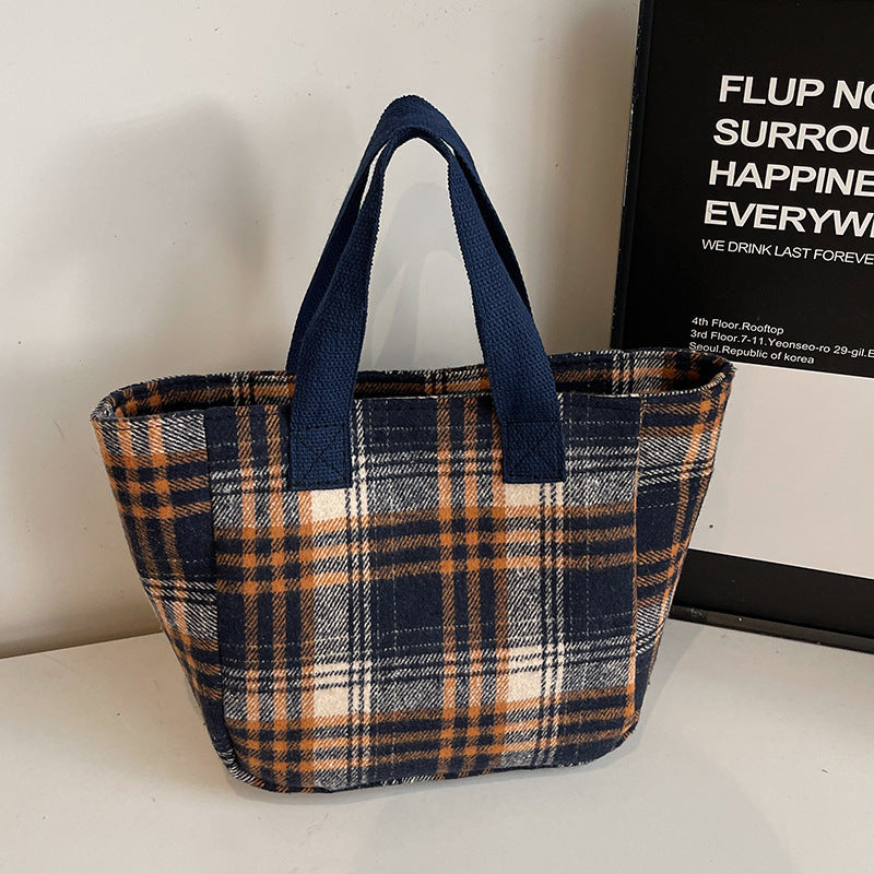 Casual Plaid Shopping Tote — product view 4