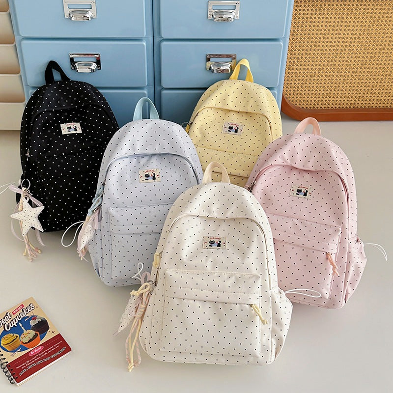 Cute Polka-Dot Backpack LoungeYard — product view 4