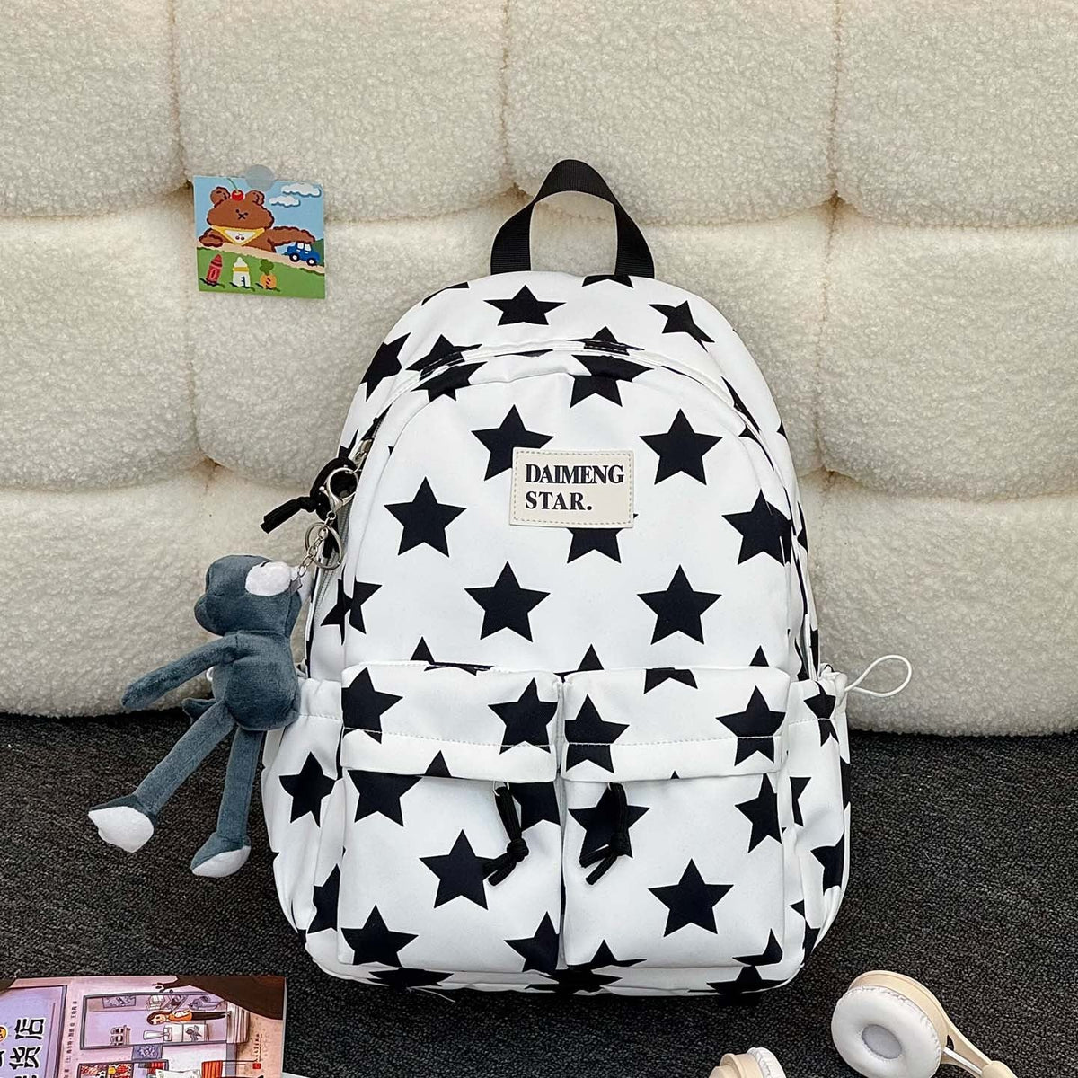 Star-Patterned Casual Backpack — product view 3
