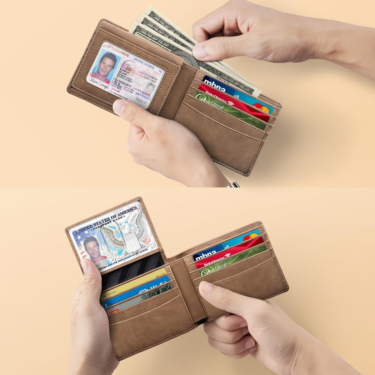 Slim Leather Wallet LoungeYard — product view 3
