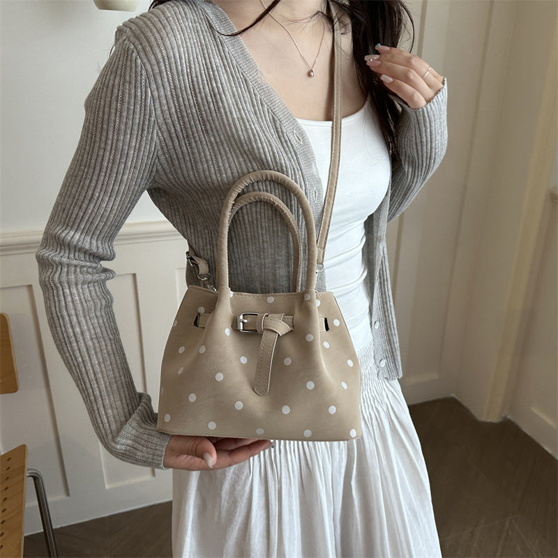 Casual Suede Polka Dot Handbag — product view 3