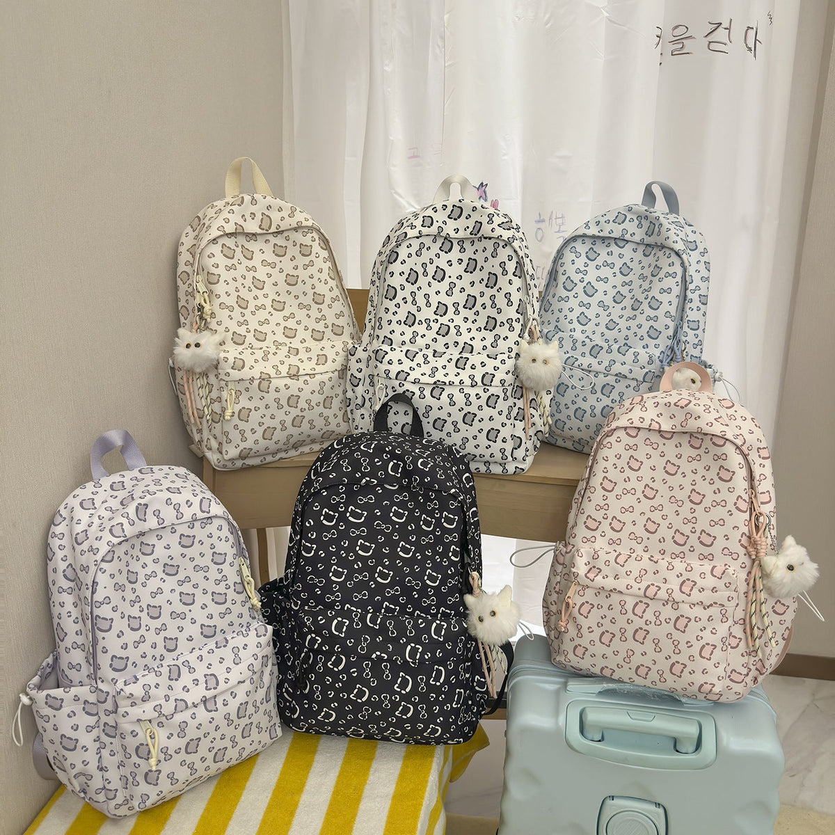 Playful Patterned Student Backpack LoungeYard — product view 4