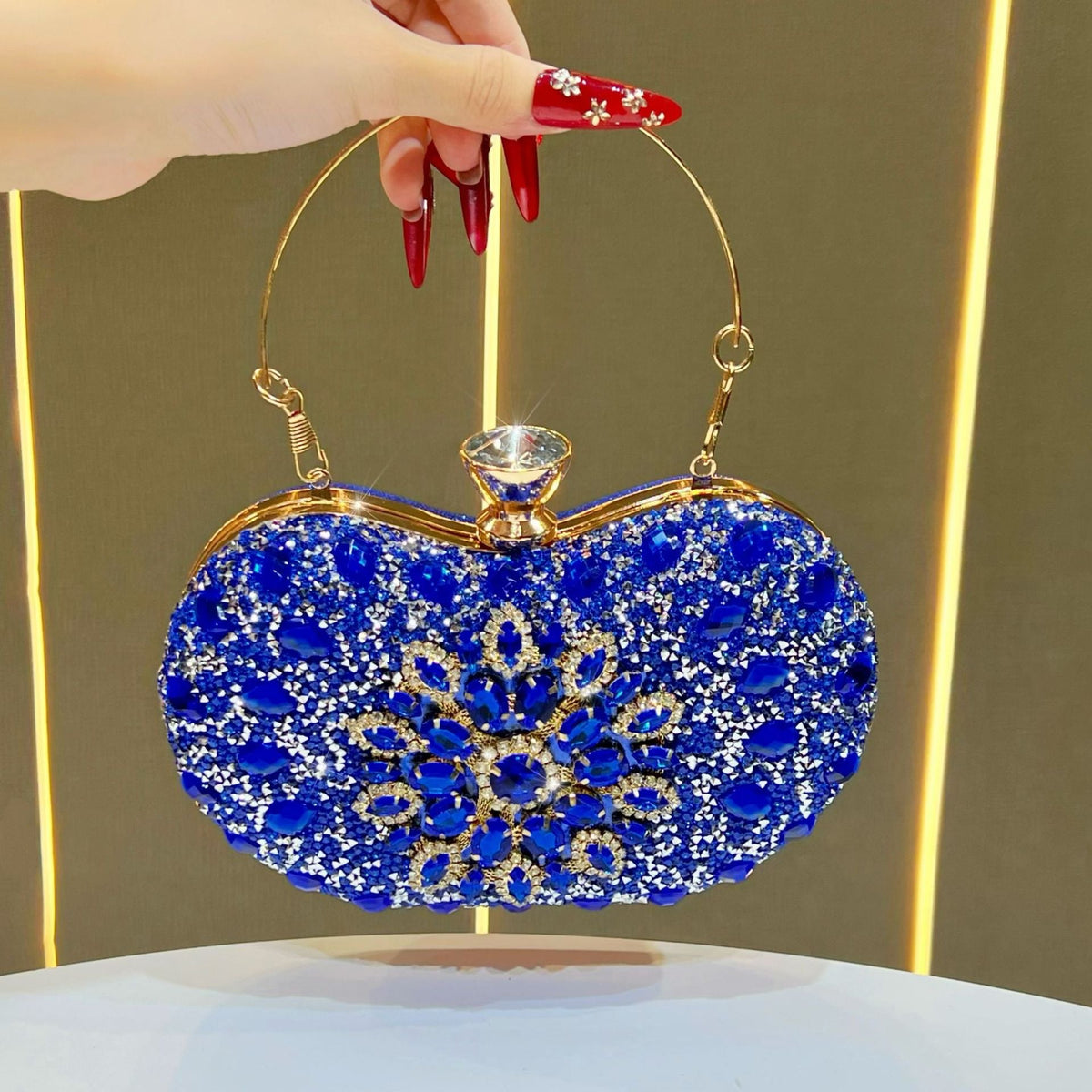 Ornate Crystal-Embellished Evening Clutch — product view 6