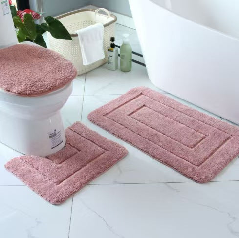 Plush Bath Mat Set Bowlift — product view 3