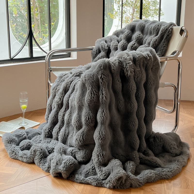 Luxurious Textured Soft Throw Blanket LoungeYard — product view 5