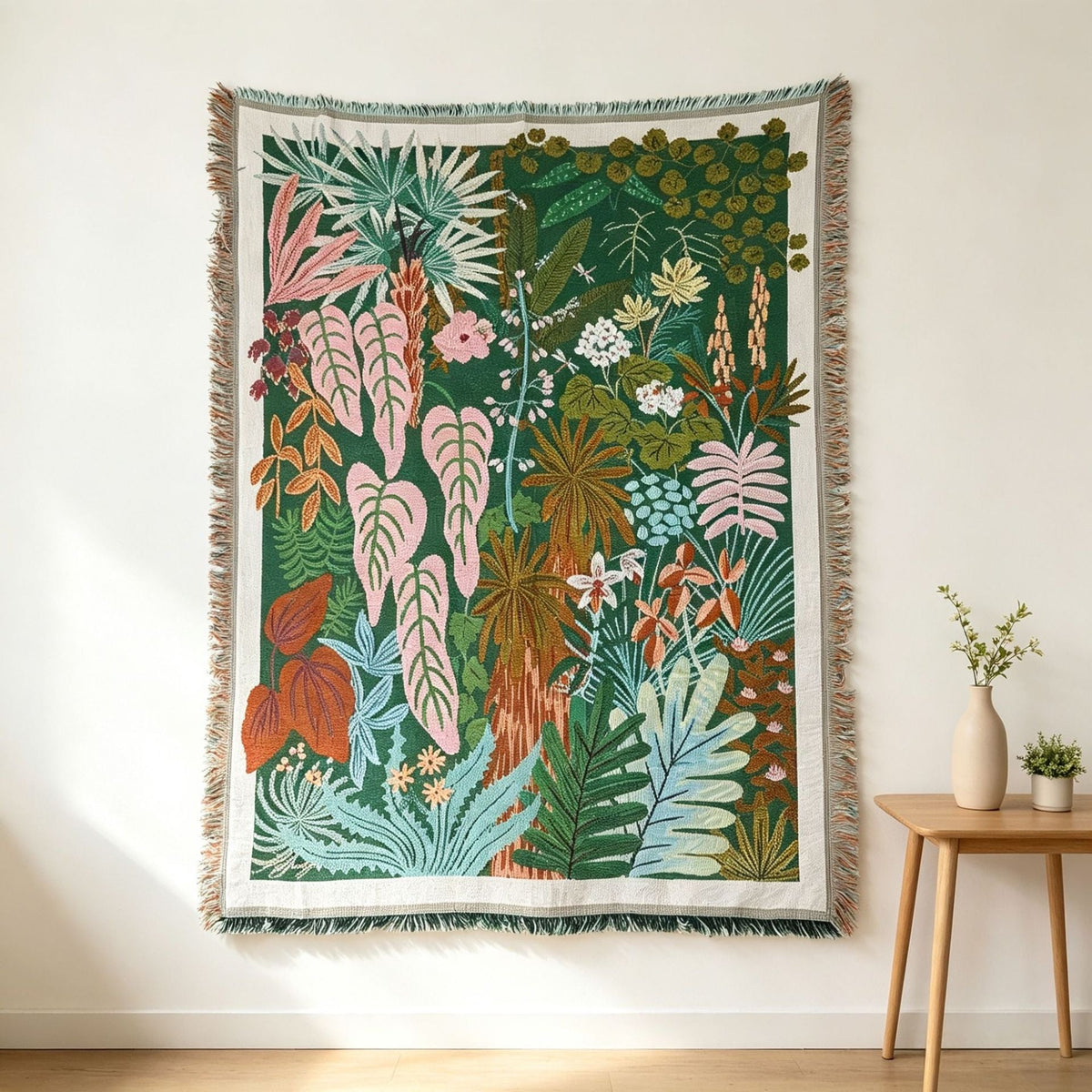 Artistic Leopard-Themed Tapestry Blanket — product view 3