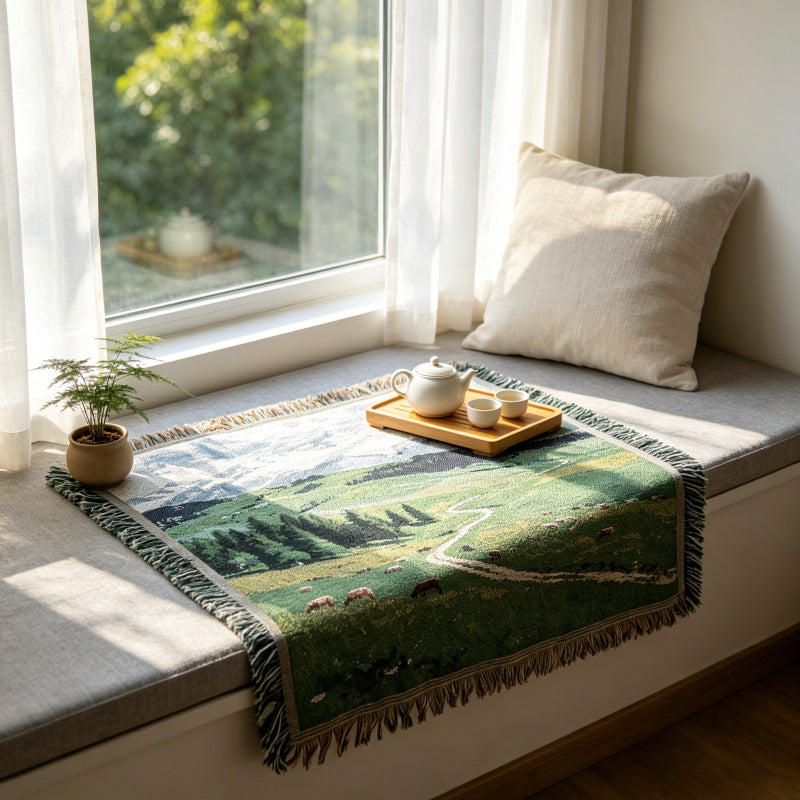Artistic Landscape Tapestry Throw Blanket — product view 1