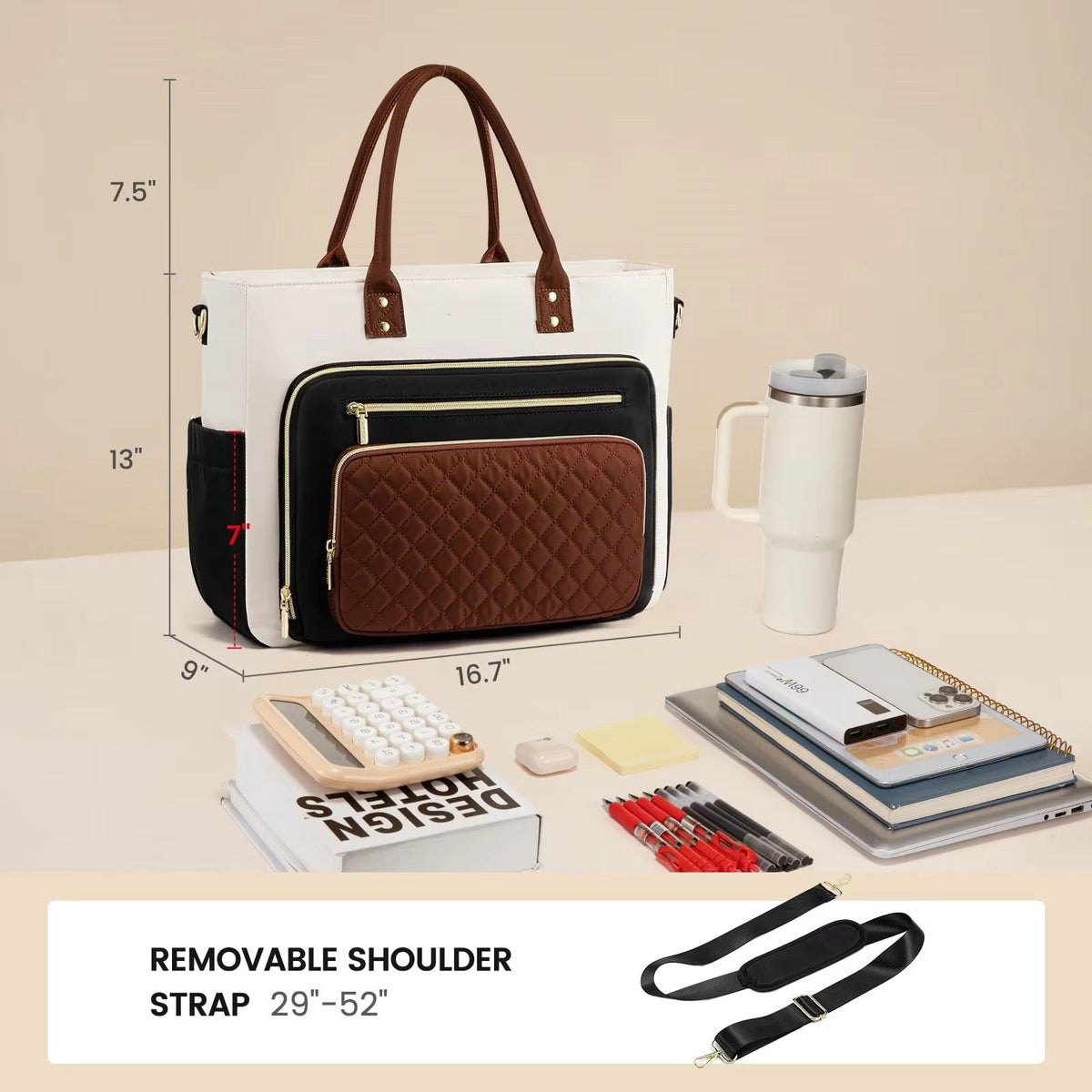 Practical Handbag with Structured Organizer LoungeYard — product view 4