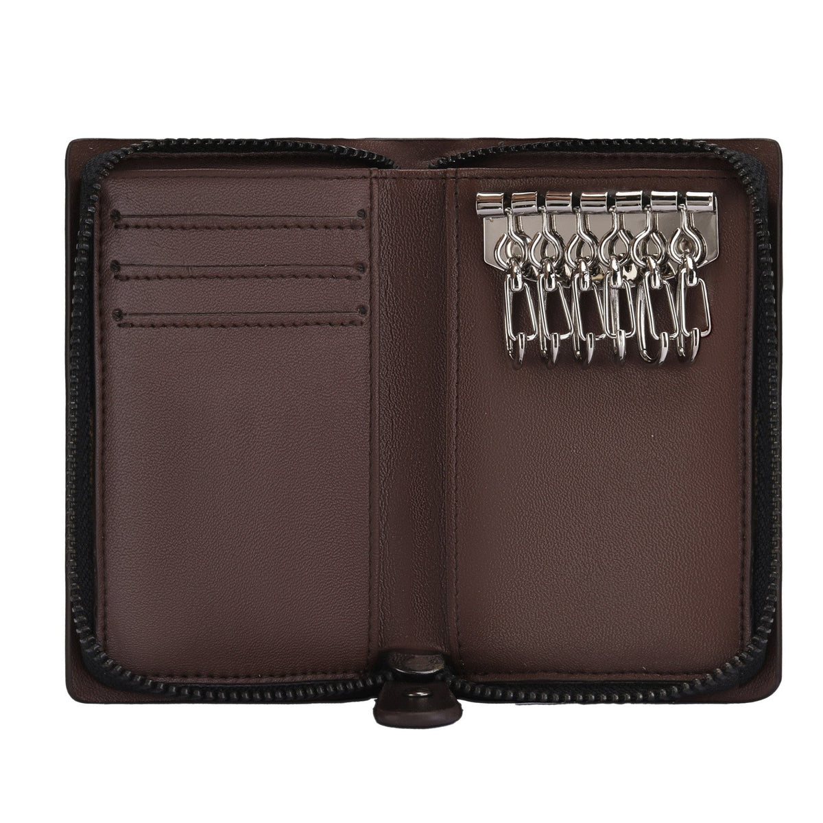 Multifunctional Leather Zipper Wallet LoungeYard — product view 2