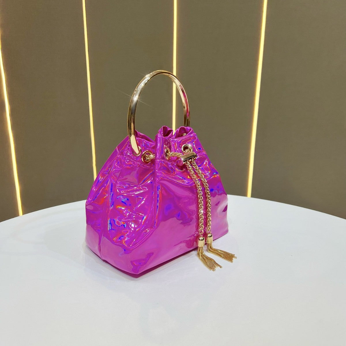 Bucket Handbag With Metallic Detailing — product view 6