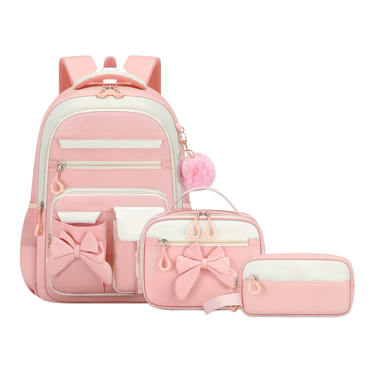 Cute Bow Design Backpack Set — product view 1