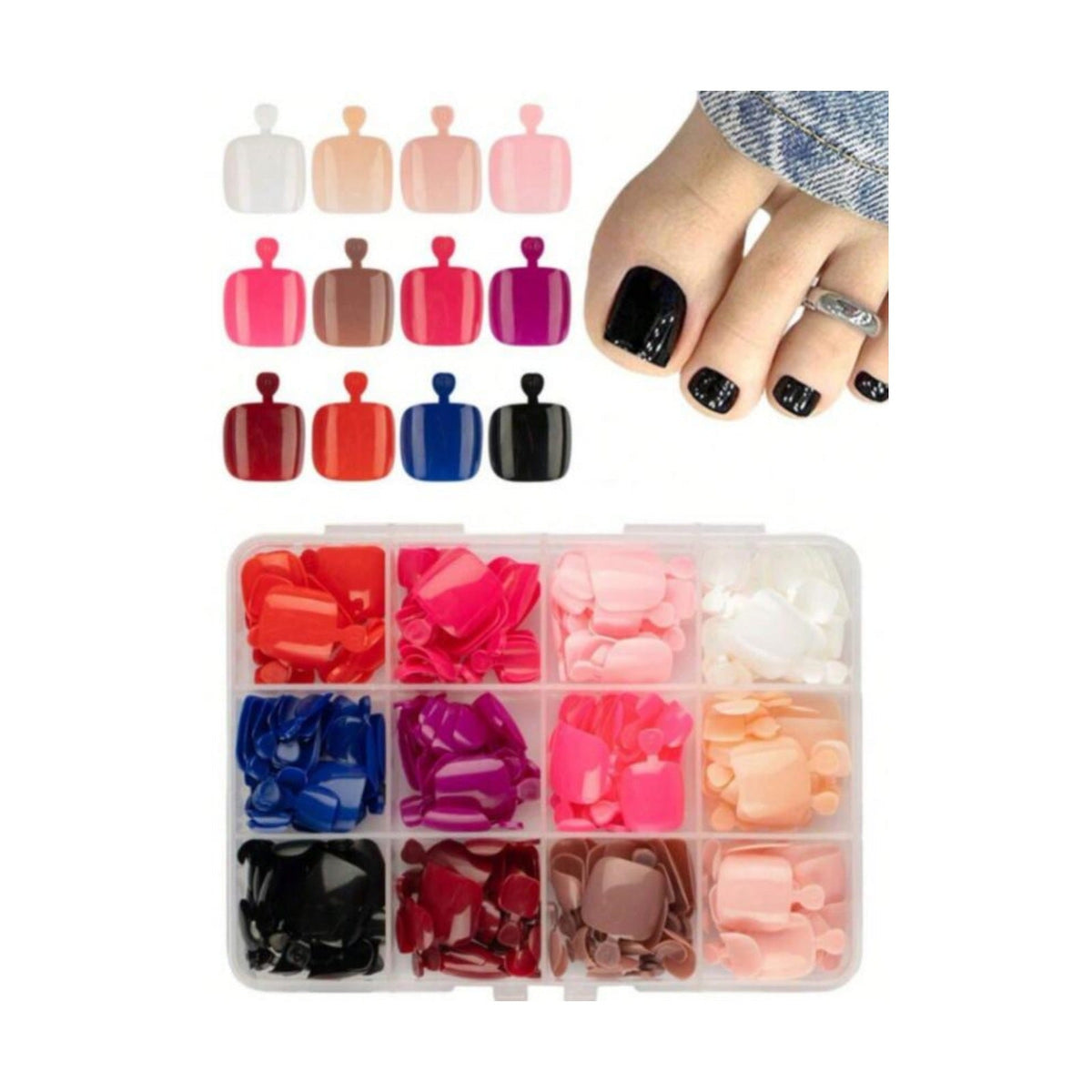 Full Coverage Press-On Toenail Set — product view 5