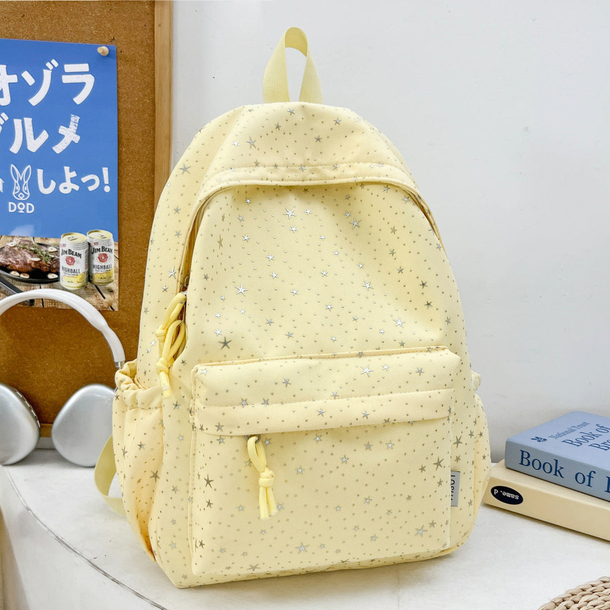 Starry-Patterned Functional Backpack — product view 3