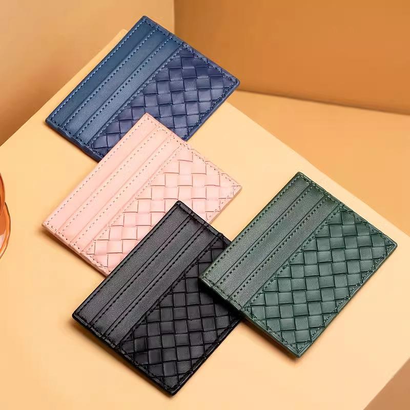 Woven Leather Card Holder LoungeYard — product view 1