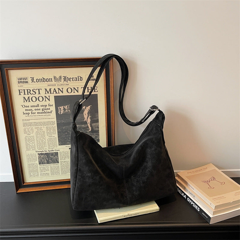 WoSoft Textured Faux Leather Hobo Bag LoungeYard — product view 2