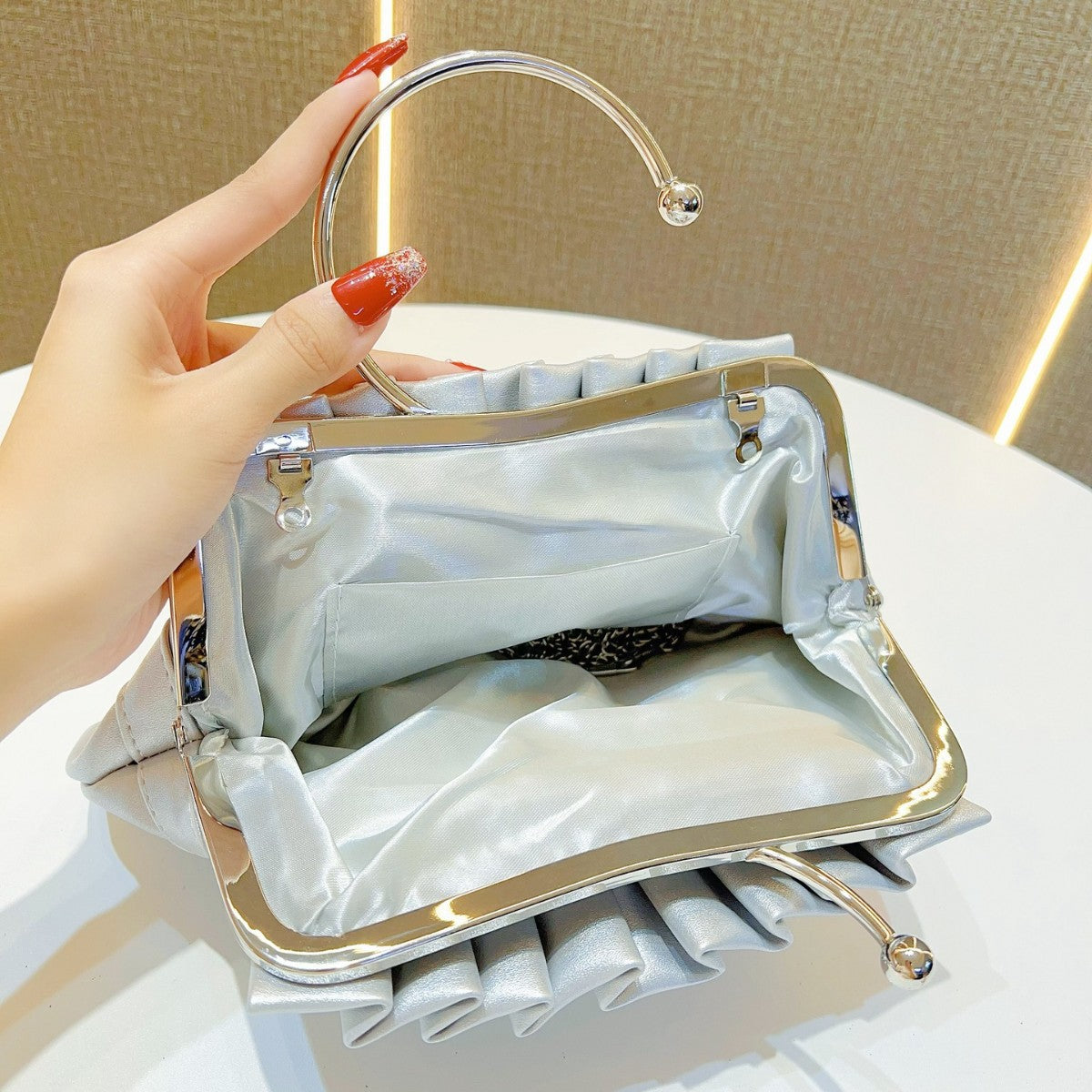 Elegant Ruched Evening Handbag — product view 3