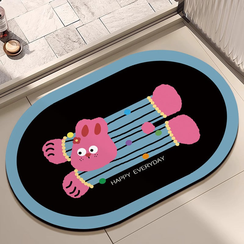 Playful Cartoon-Themed Bath Mat LoungeYard — product view 1