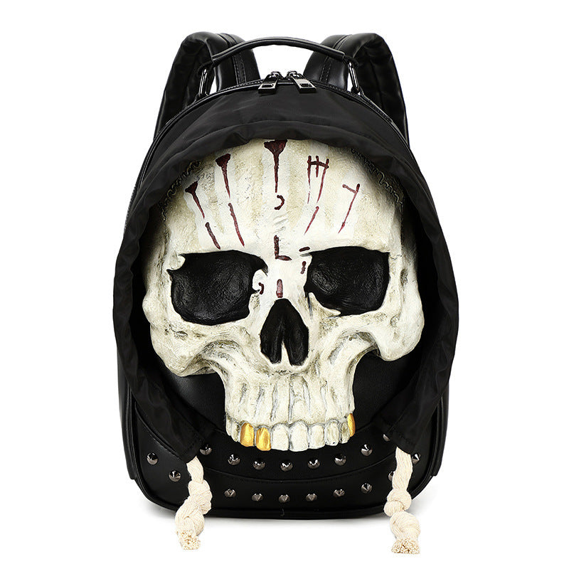 Creative backpack with skull design LoungeYard — product view 6