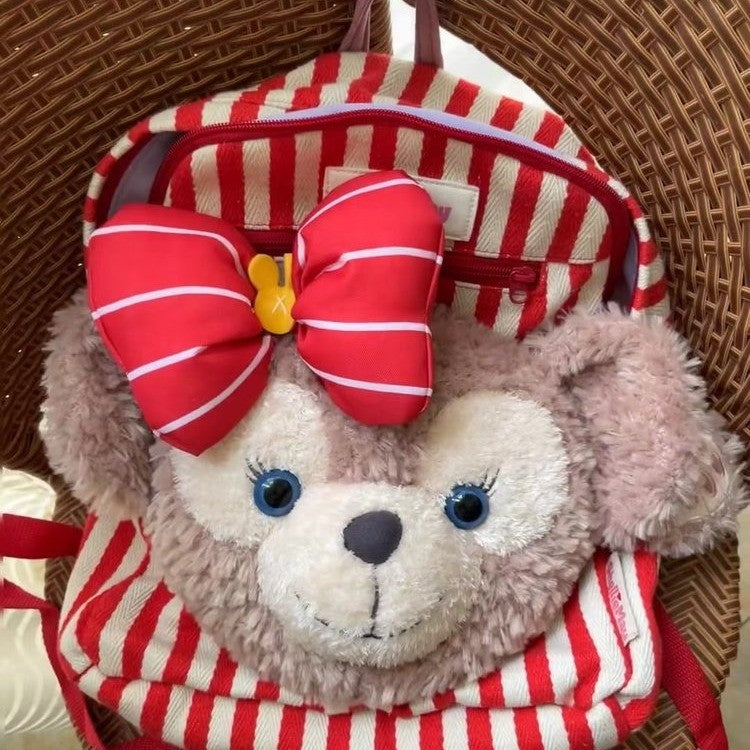 Plush backpack with playful animal design LoungeYard — product view 3