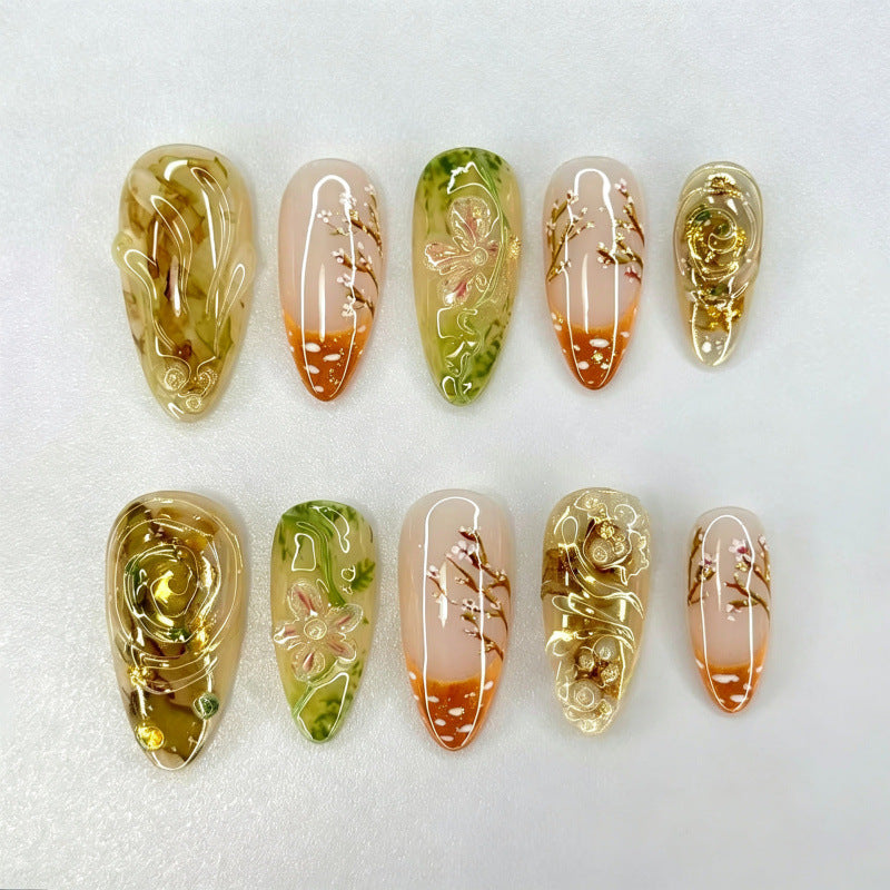 Decorative Floral Art Press-On Nails — product view 1