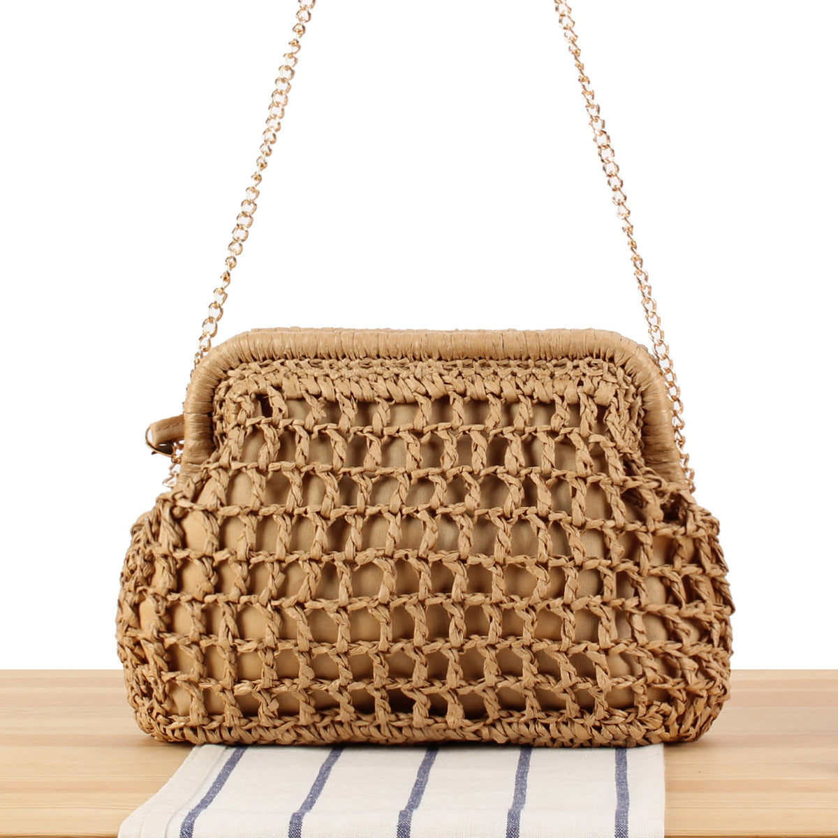 Handbag with Elegant Net Structure LoungeYard — product view 6