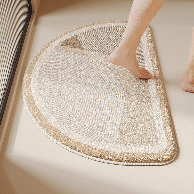 Cloud-Shaped Absorbent Microfiber Bath Mat with Anti-Slip Backing and Textured Concentric Pattern — product view 3