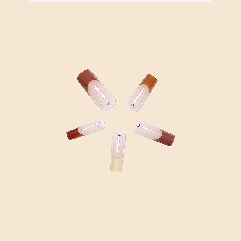 Elegant Ombre Coffin Press-On Nails — product view 4