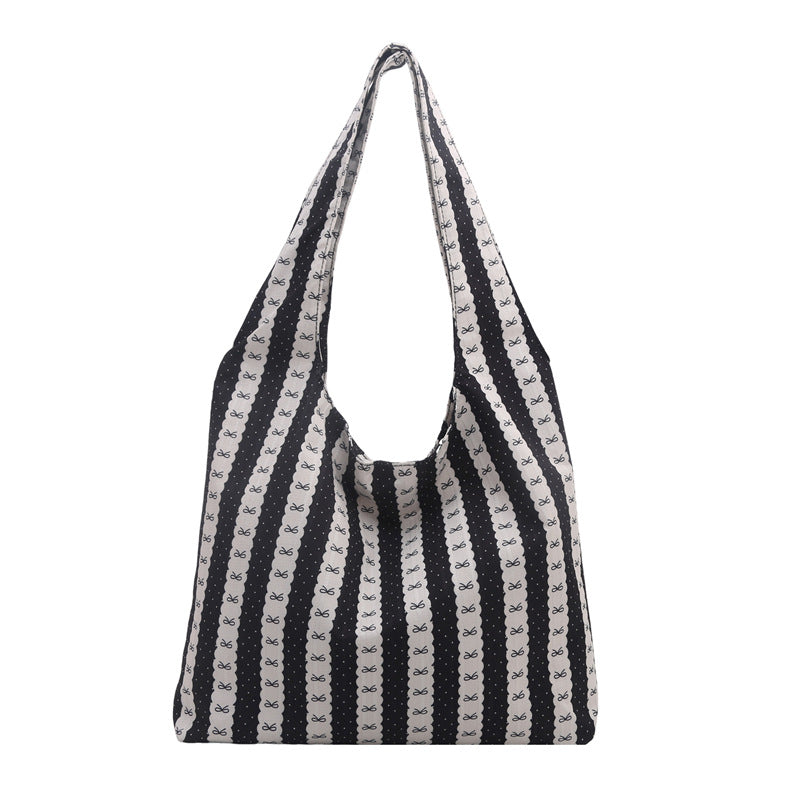 Striped Cotton Tote Bag — product view 5