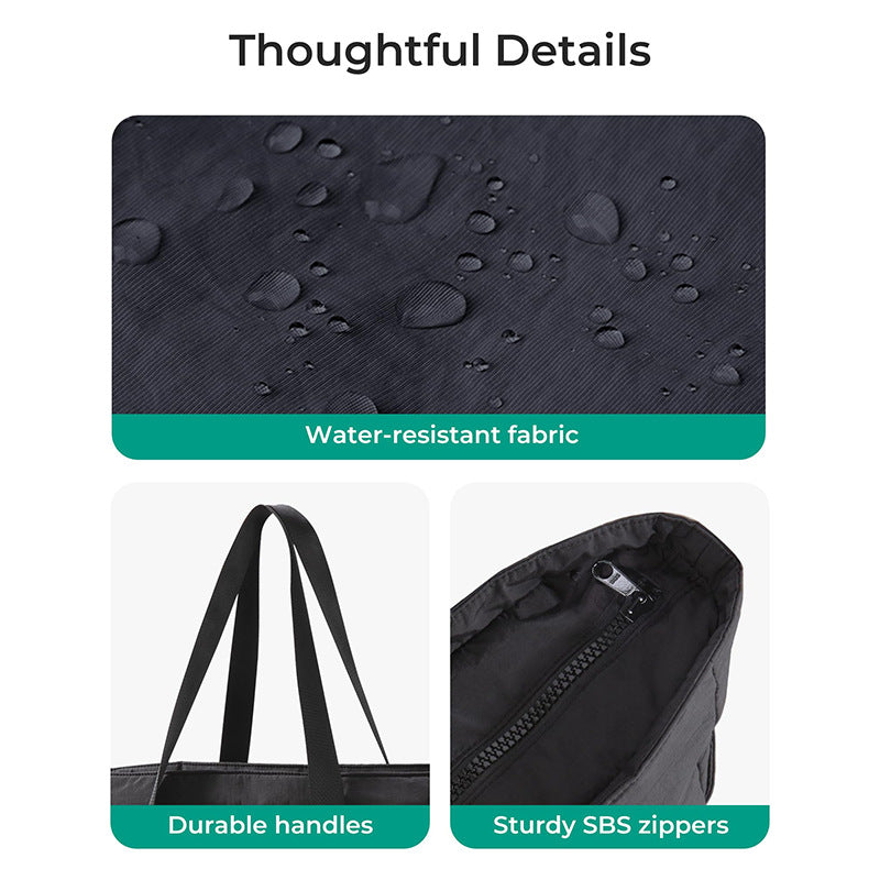 Spacious tote bag with side pockets LoungeYard — product view 3