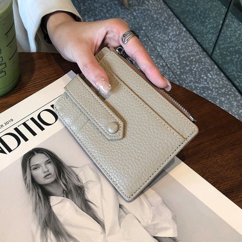 Compact Leather Zip Cardholder LoungeYard — product view 1