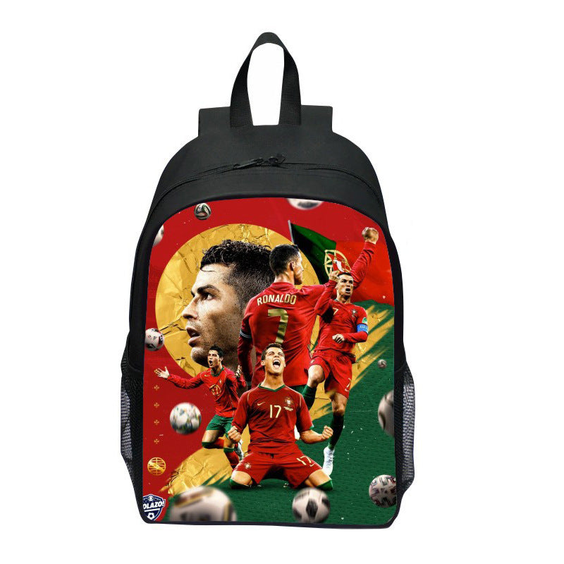 Sporty backpack with Wm trophy design LoungeYard — product view 1