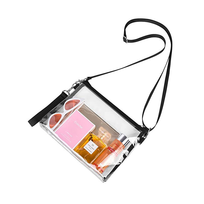 Transparent Shoulder Bag with Practical Zipper LoungeYard — product view 1