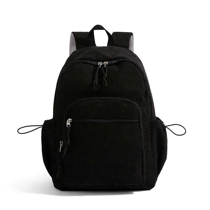 Corduroy Textured Casual Backpack — product view 3