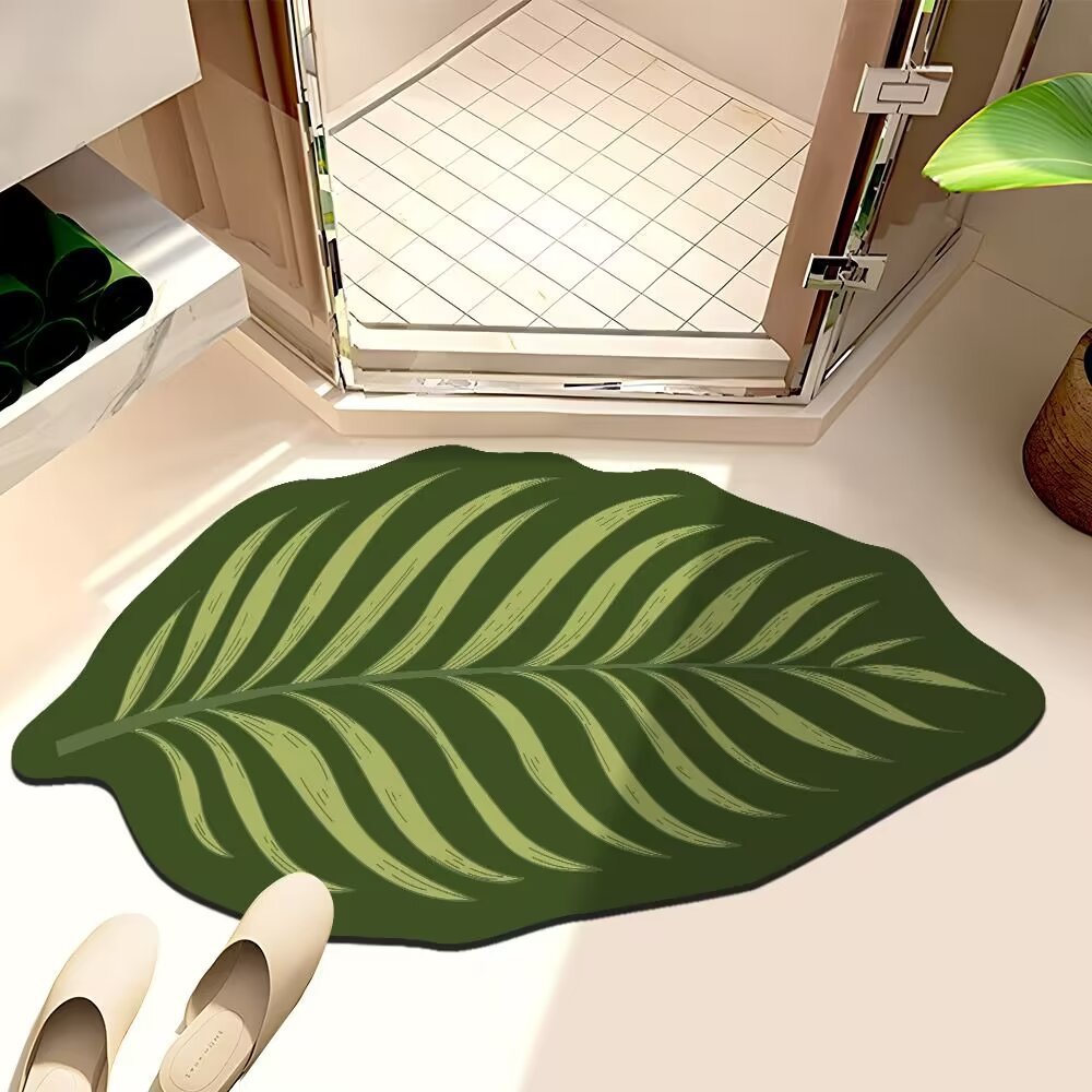 Leaf-Shaped Bath Mat LoungeYard — product view 3