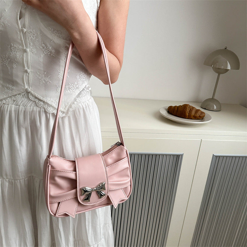 Elegant Bow Accent Shoulder Bag LoungeYard — product view 1