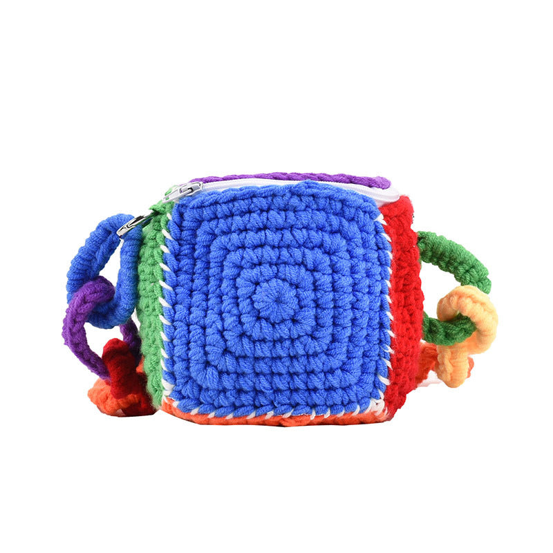 Colorful Geometric Crochet Mini Crossbody Bag — product view 2