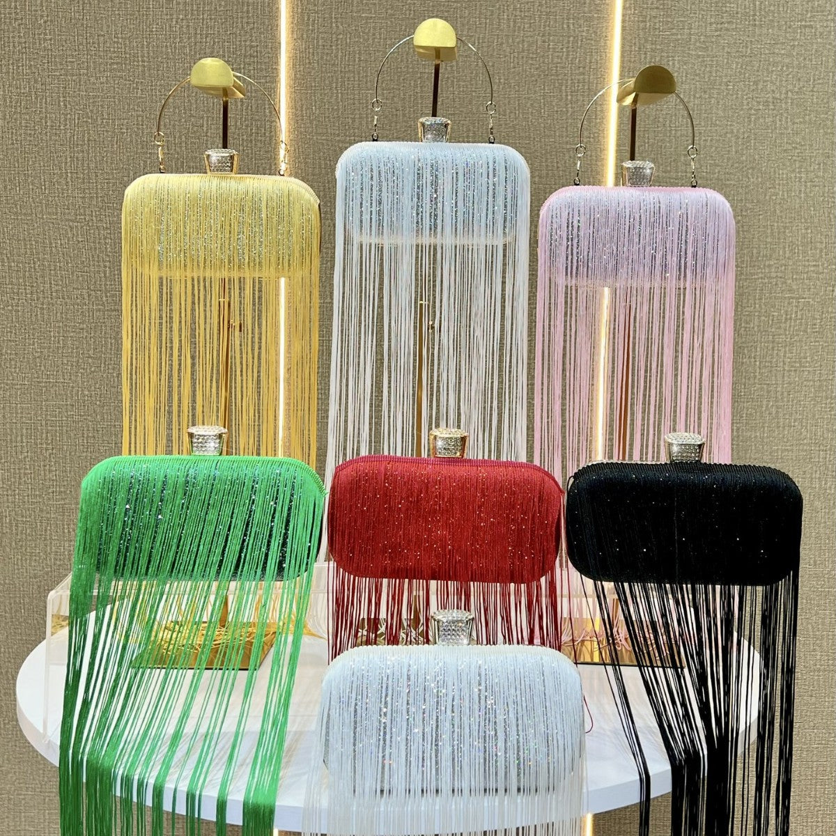 Fringe Detail Evening Clutch — product view 4