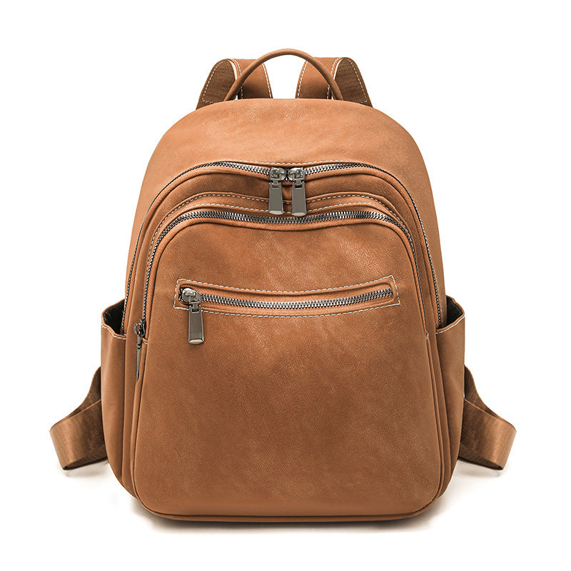 Premium Leather Travel Backpack LoungeYard — product view 1