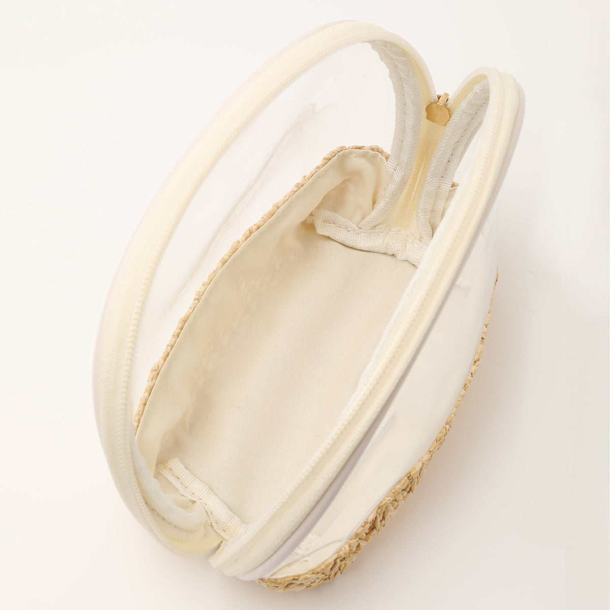 Transparent cosmetic bag with colorful bottom LoungeYard — product view 4