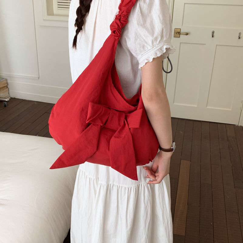 Bow-Embellished Hobo Bag — product view 4
