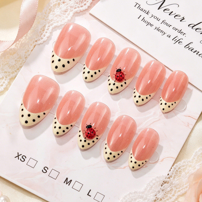 Artistic Ladybug Themed Press-On Nails — product view 1