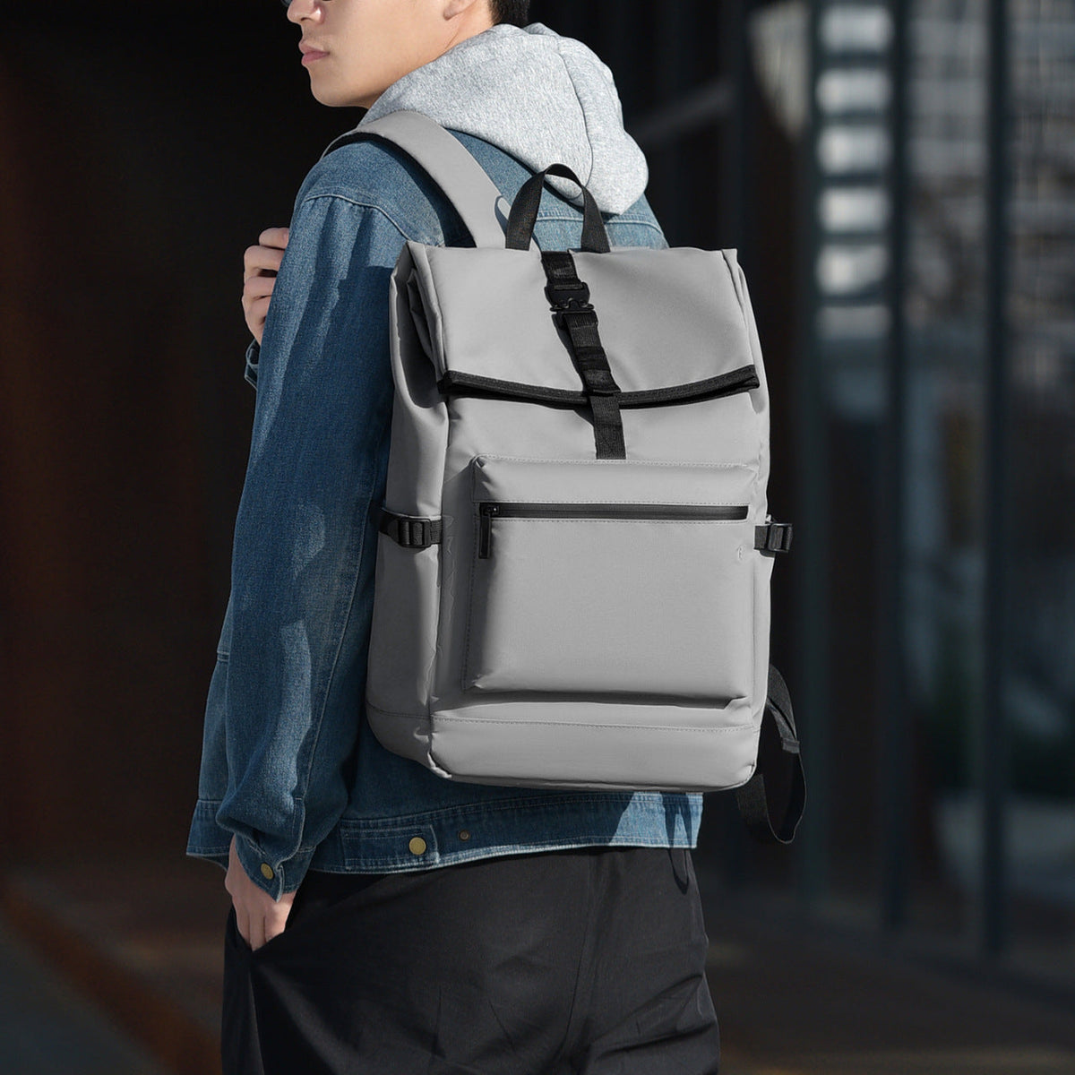 Durable backpack with functional design and many compartments LoungeYard — product view 7
